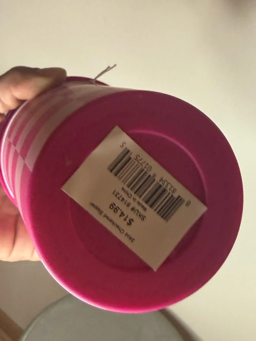 Dunkin'Donuts Pink Stripe Reusable Tumbler with Lid - Picture 5 of 5